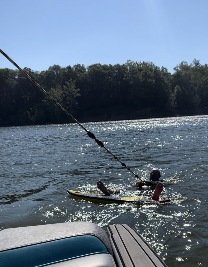 Woman Surfing on wakeboarder