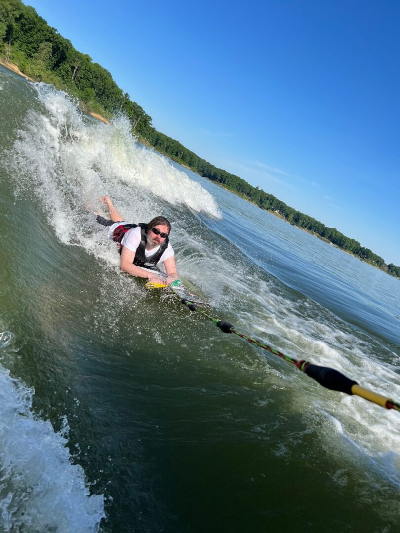 Man Wakeboarding