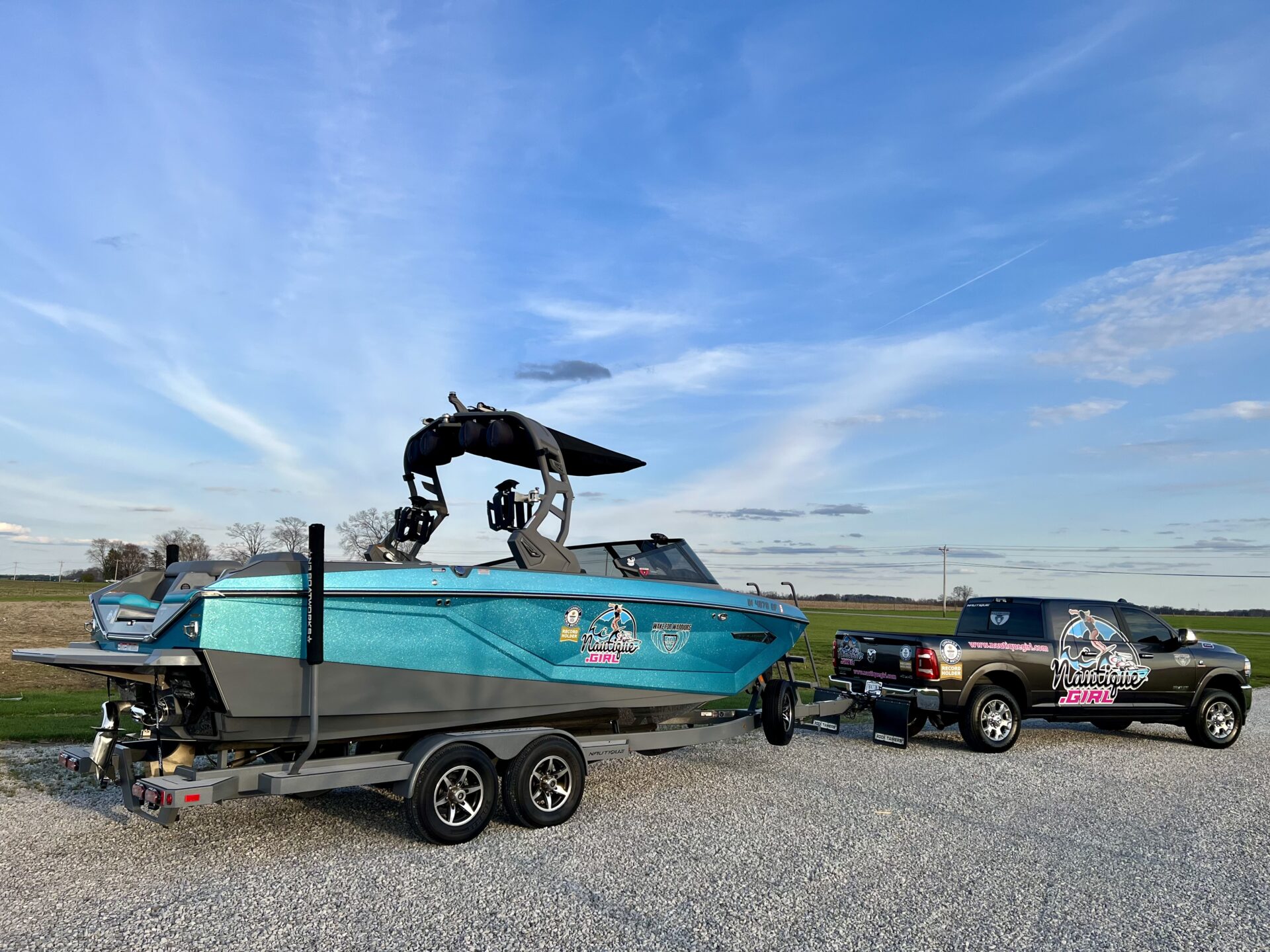 Nautique Girl Car Towing Trailer with Boat