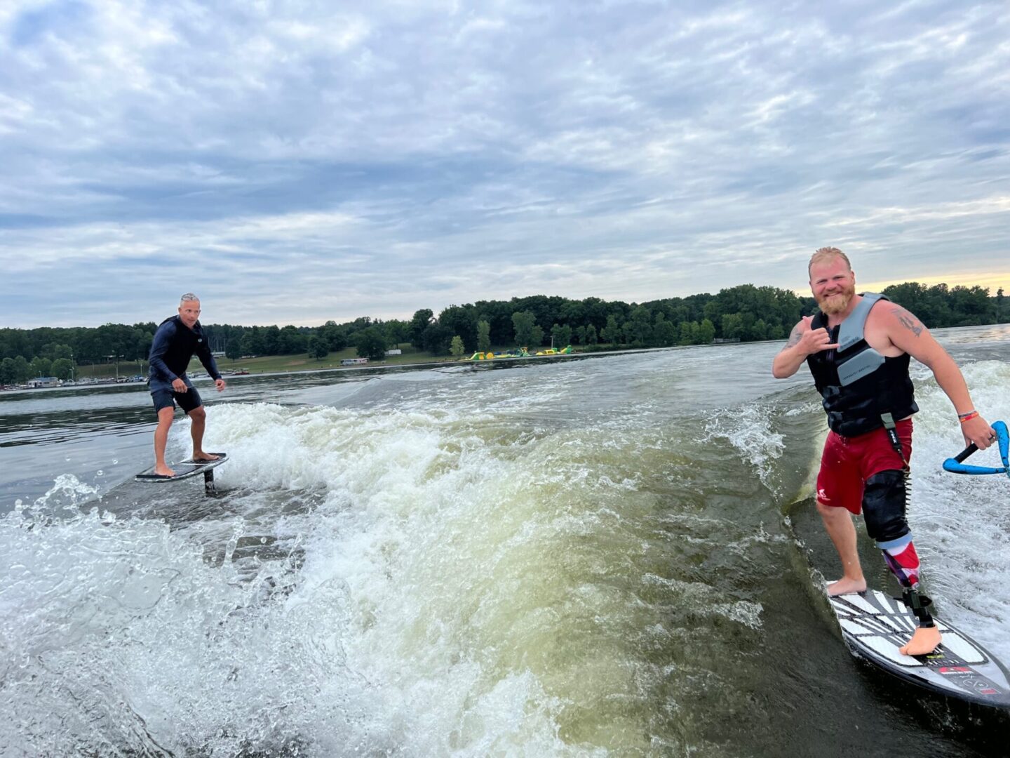 Wakeboarder Surfing