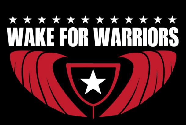 Wake for Warriors logo with star emblem.